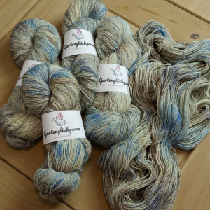 Gartenteich gefärbt auf Atelier Zitron Kimono